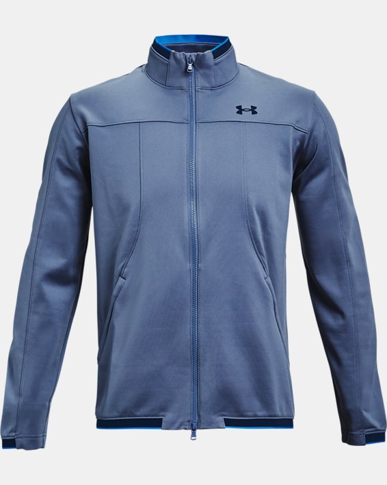Men's UA RUSH™ Knit Track Jacket, Blue, pdpMainDesktop image number 5